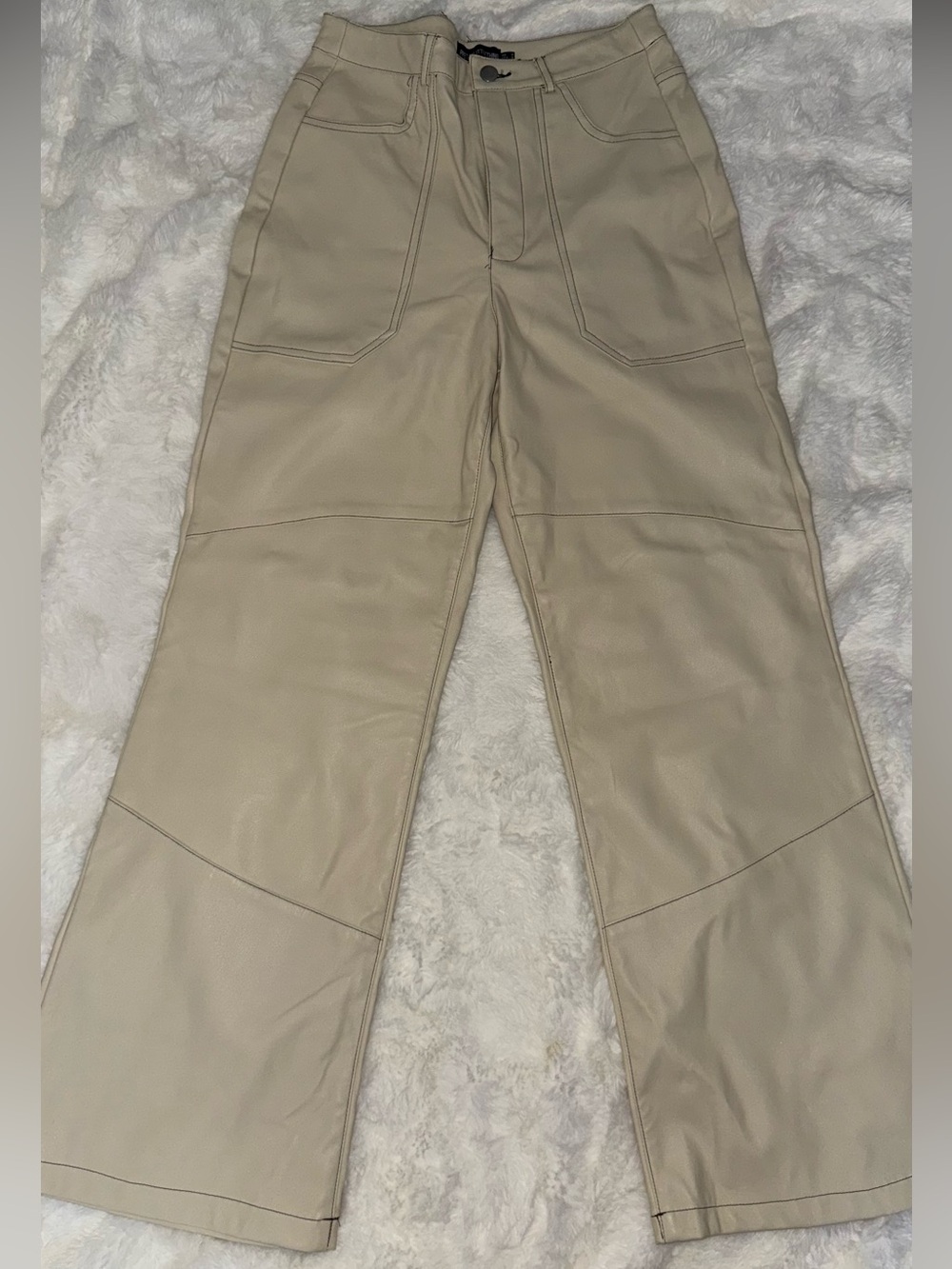 PrettyLittleThing Beige Cargo Pants